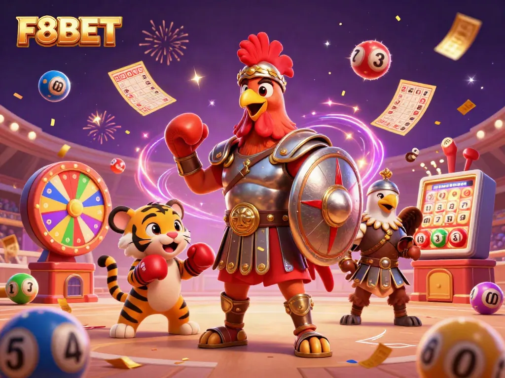 Join F8BET's thrilling casino adventure with colorful games and dynamic characters!