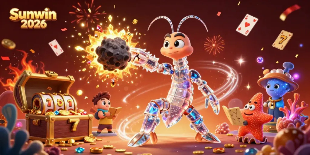 Experience the thrill of Sunwin 2026 with vibrant gameplay featuring golden gems and slot reels!