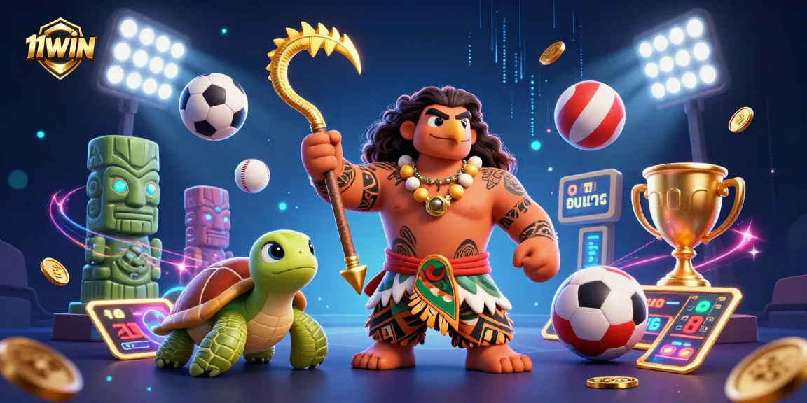 Experience the excitement of 11WIN in a vibrant, action-packed casino scene