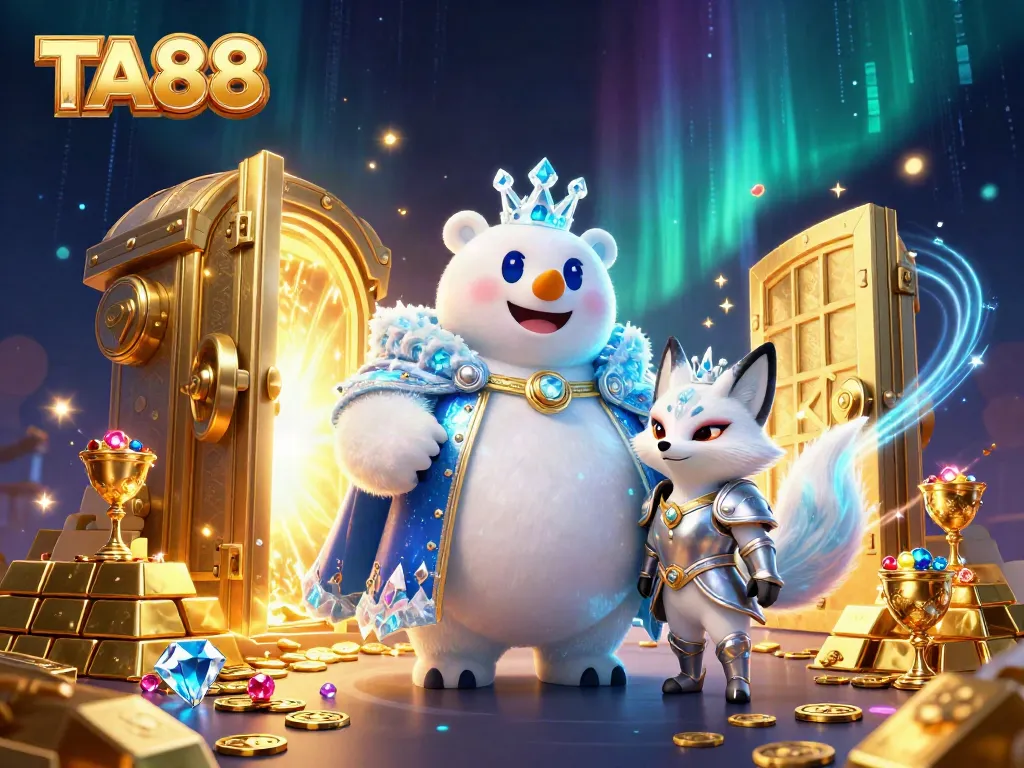 Experience casino riches with TA88, where the ice king polar bear and snow fox unveil treasures of gold and gems.