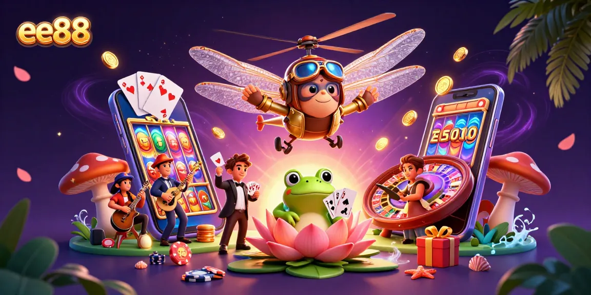 Experience thrilling gameplay at ee88 with a vibrant 3D casino scene showcasing fun and excitement.