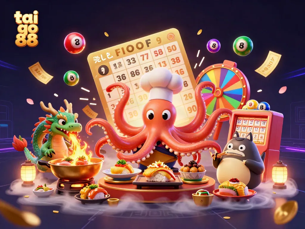 Experience the vibrant action of tai go 88 in a bustling casino scene with colorful game elements.