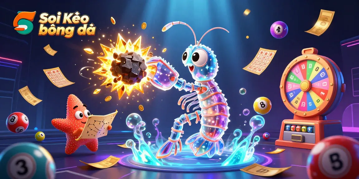 Soi Kèo bóng đá scene showcasing a dynamic, colorful illustration of gambling elements for betting enthusiasts.