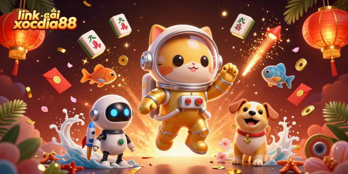 Engage and win with link vào xocdia88 in a vibrant 3D casino adventure featuring characters immersed in games.