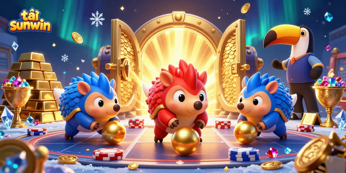 Play and win at tải sunwin with lively pangolins, poker chips, and golden treasures.