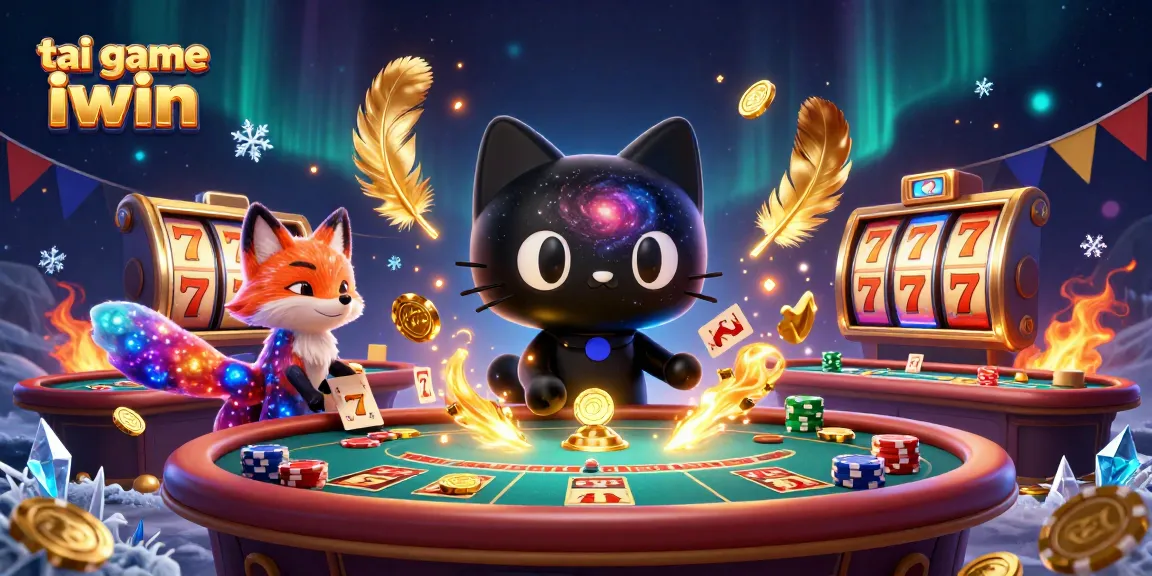 Engage in tai game iwin with stunning visuals of a cosmic casino featuring captivating characters.
