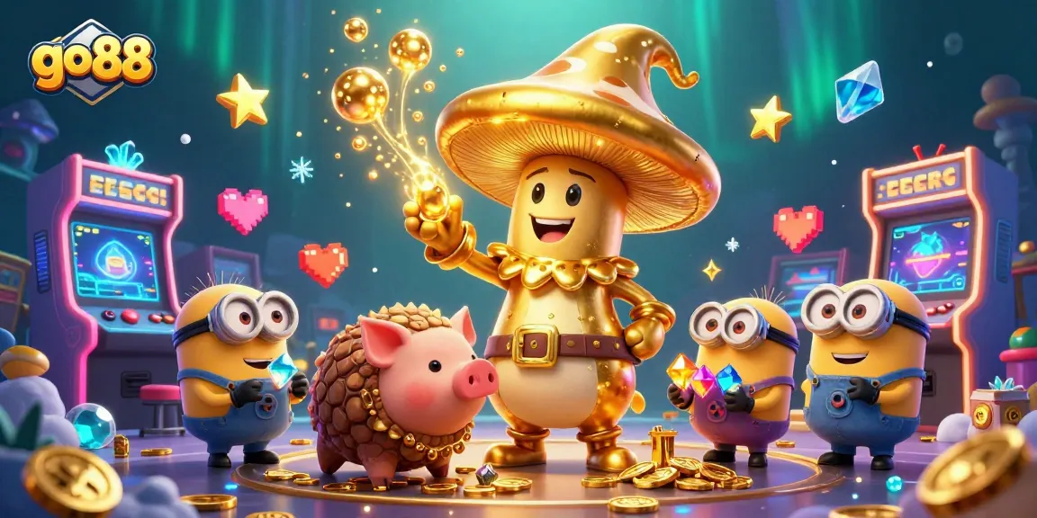 Experience winning action at go 88 with a magical scene filled with treasures and casino elements.