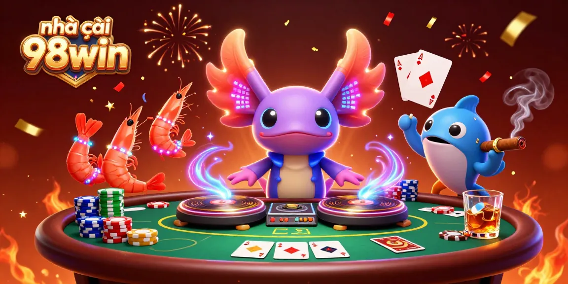Experience excitement at nhà cái 98win with vibrant games, poker, and dynamic underwater characters!