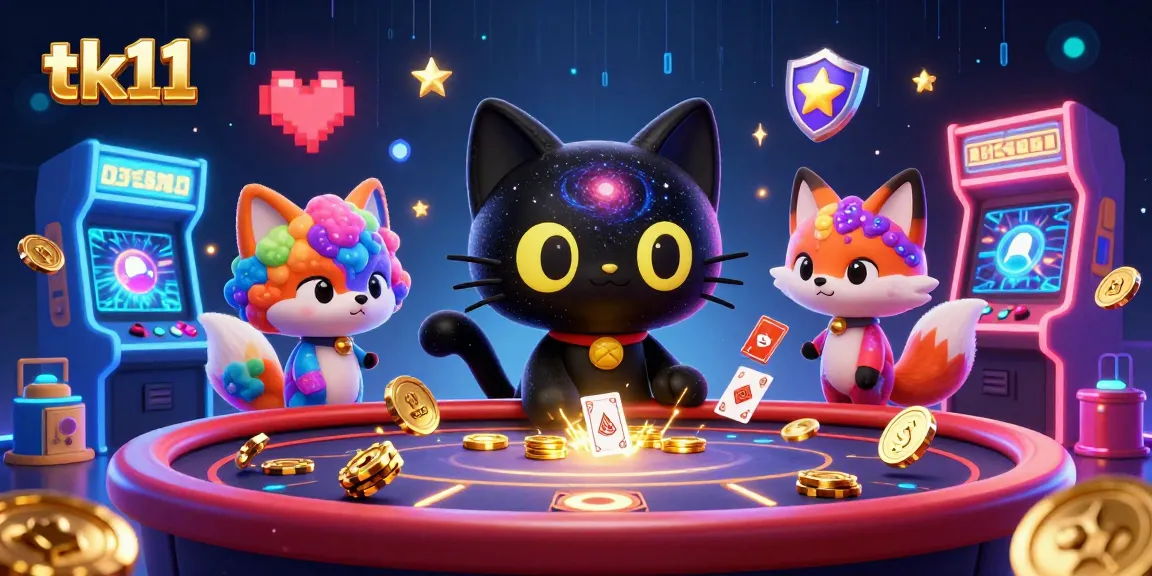 Experience thrilling action with tk11 as a black hole cat and nebulous fox combine cosmic charm in a vibrant casino.