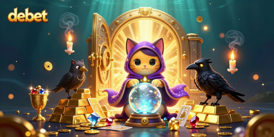 Experience thrilling casino action with debet in this vibrant, magical 3D illustration.