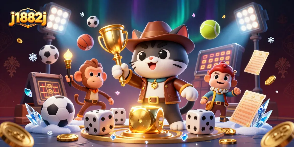 Experience thrilling gaming moments with j1882j as an explorer finds a golden casino artifact.