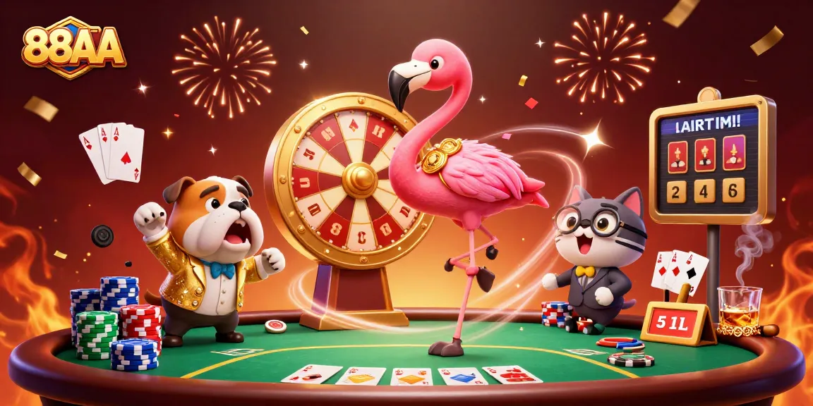 Experience exciting gameplay at 88AA with vibrant casino elements and game characters in action.