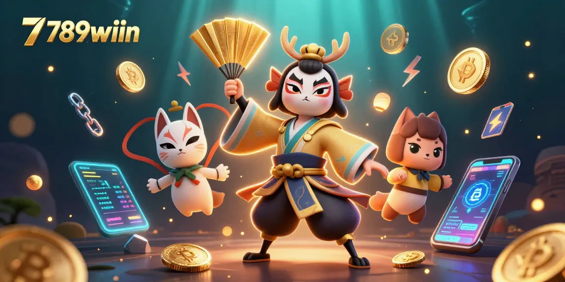 Play and win at 789wiin with vibrant casino-themed characters and elements.