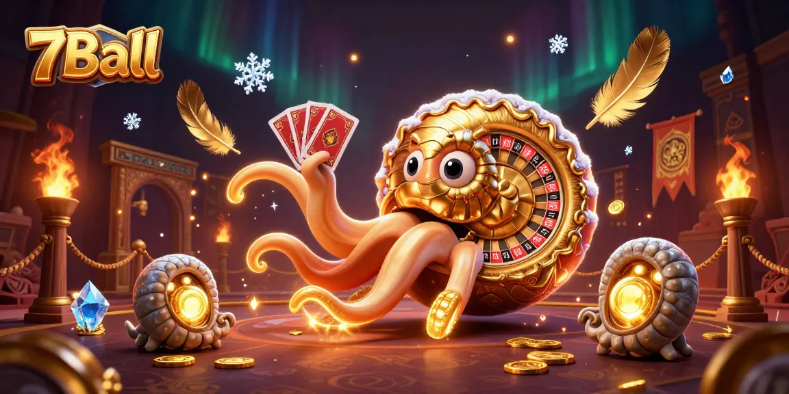 Win exciting games at 7Ball with a stunning nautilus-themed casino illustration.